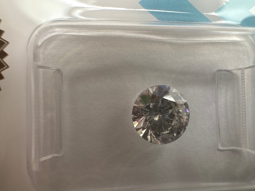 没有保留价 - 1 pcs 钻石  (天然)  - 0.81 ct - 圆形 - J - I1 内含一级 - 国际宝石研究院（IGI） #1.0