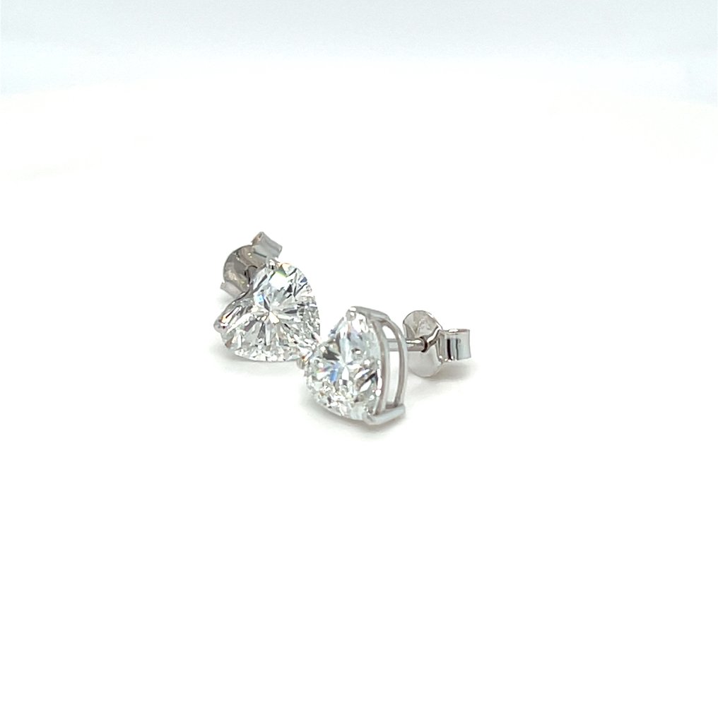 Oorbellen - 14 karaat Witgoud - 3.11ct. tw. Diamant (Lab-grown) #2.1