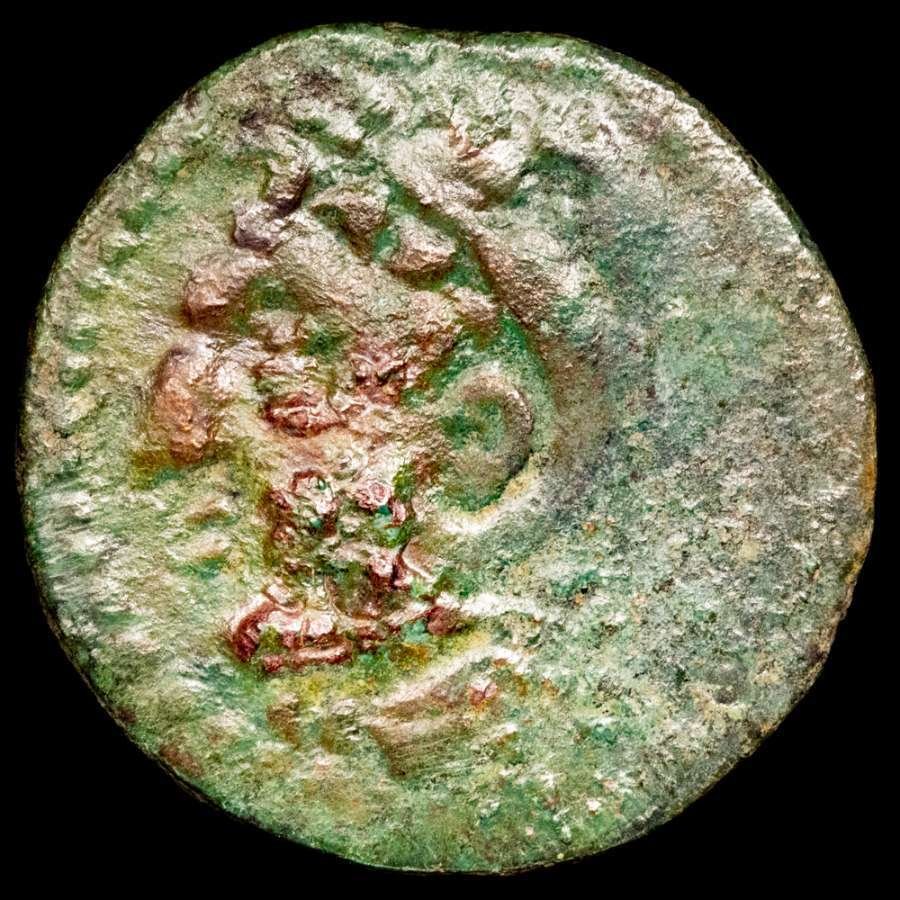 古代伊比利亚半岛. Gades. Semis Minted between 200 - 100 B.C. Tuna to left between punic legends.  (沒有保留價) #1.0