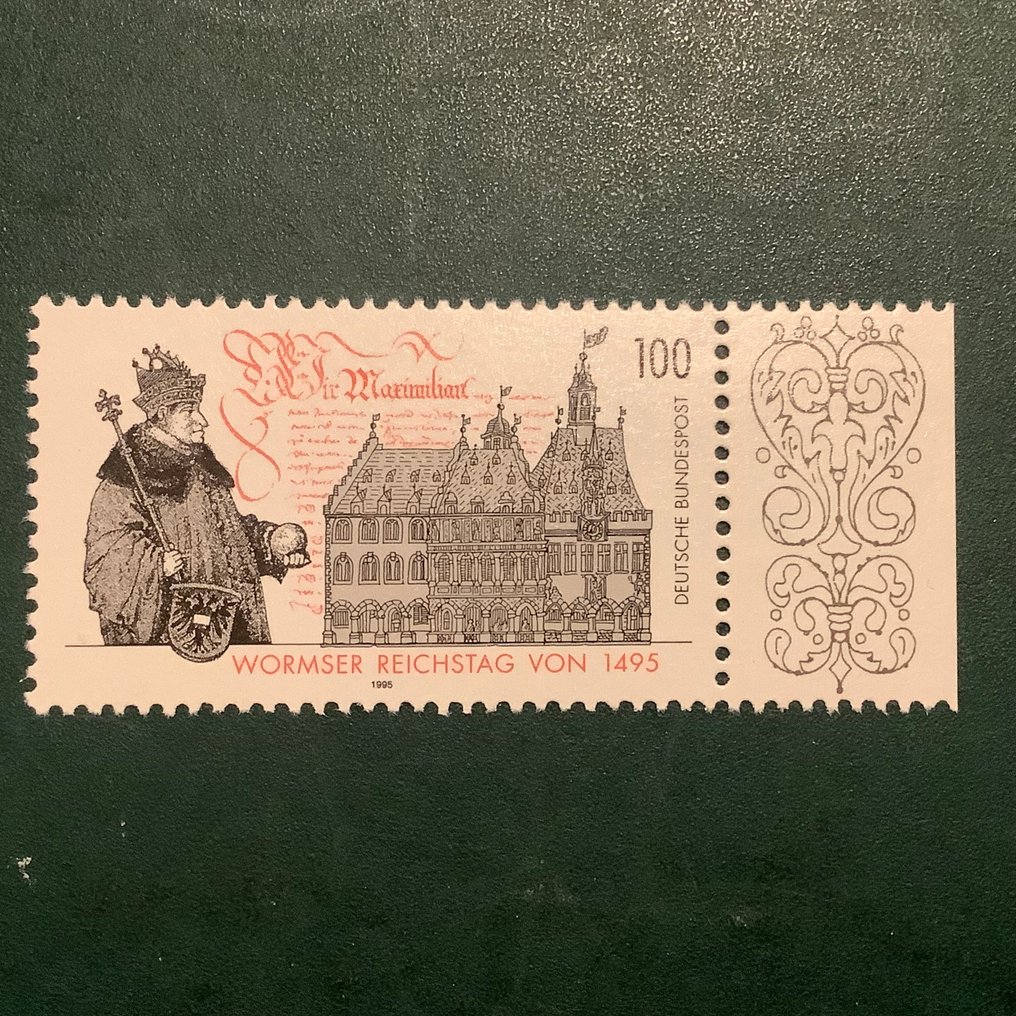 德国，联邦共和国 1995 - 沃默尔帝国议会，橡胶面受到压力。 - Michel 1773 G #2.1