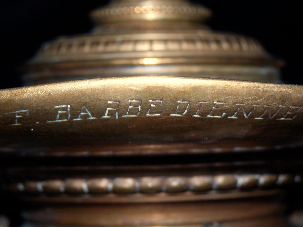 Ferdinand Barbedienne (1810-1892) - Zeldzame bronzen Inktpot - Tazza - gesigneerd F.Barbedienne - Tintero - Bronce #4.3