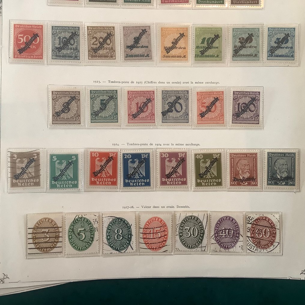 德意志帝國 1903/1942 - 相册页面上的附加栏目集合，涉及服务、电报和战地邮政。 - Michel #4.3