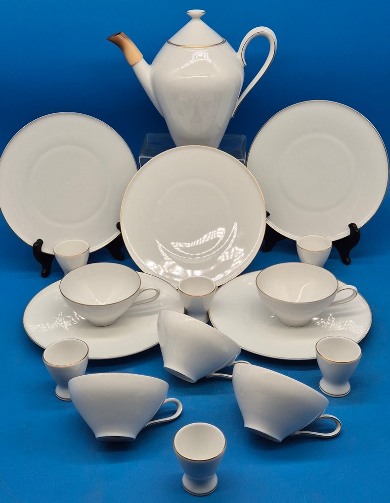 Heinrich & Co. Selb Bavaria – Kaffeeservice mit Goldrand – Porzellan, 20. Jahrhundert - Set de cafea - Porțelan #1.0