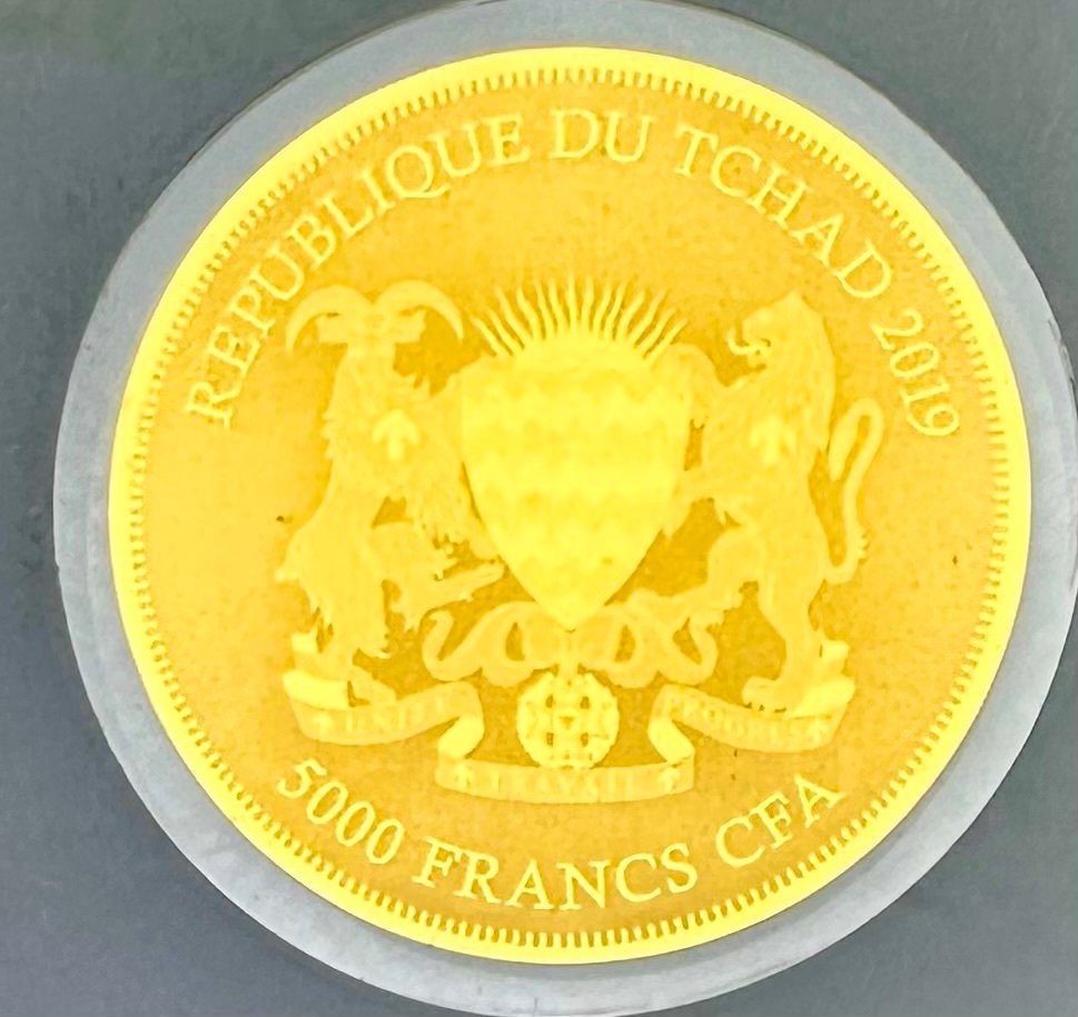 乍得. 5000 Francs Buffalo , oro  1/200 Oz (.999)  (没有保留价) #1.0
