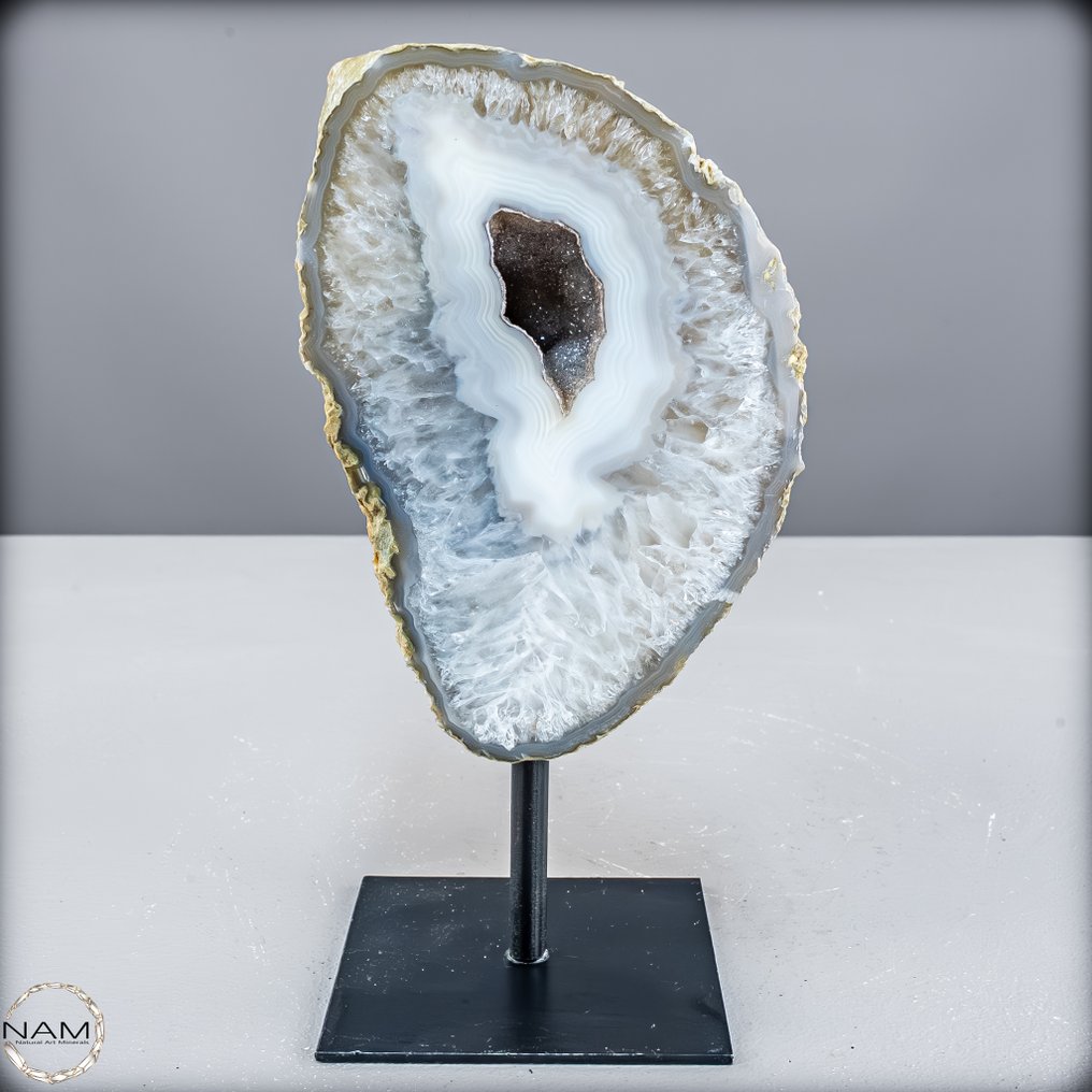 大地之美 – 天然玛瑙晶洞 声明件- 1659.32 g #3.2