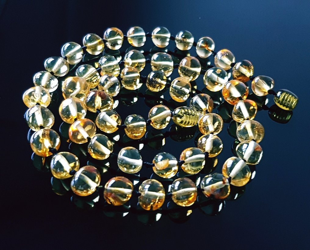 琥珀 项链 - 正品波罗的海琥珀项链，巴洛克珠子，男女皆宜- 15 g #1.0