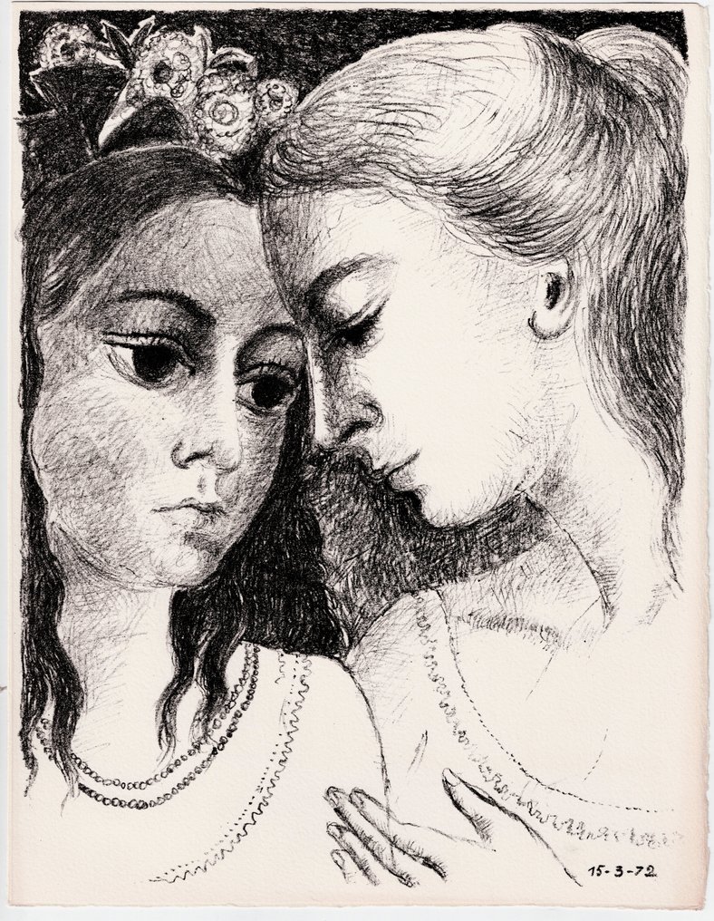 Paul Delvaux (1897 -1994) - Confidences - 1972 #1.0