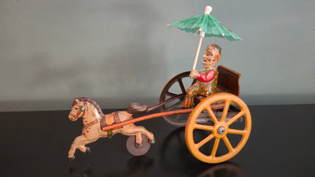 Bell Italy - Ón játék - Clown Cart, Unboxed - 1920-1930 - Olaszország #1.0