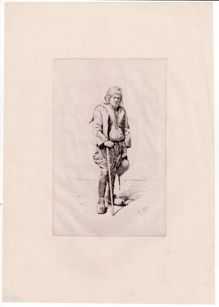 Mortimer Menpes (1855-1938) - A Breton Beggar - 1883 #1.0