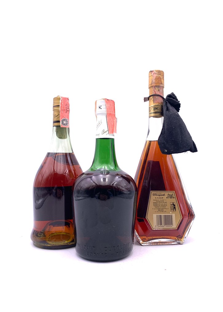 Bisquit - VSOP + Fine Cognac Three Star - b. Anni ‘70, Anni ‘90 - 70cl, 75cl - 3 bottiglie #1.0