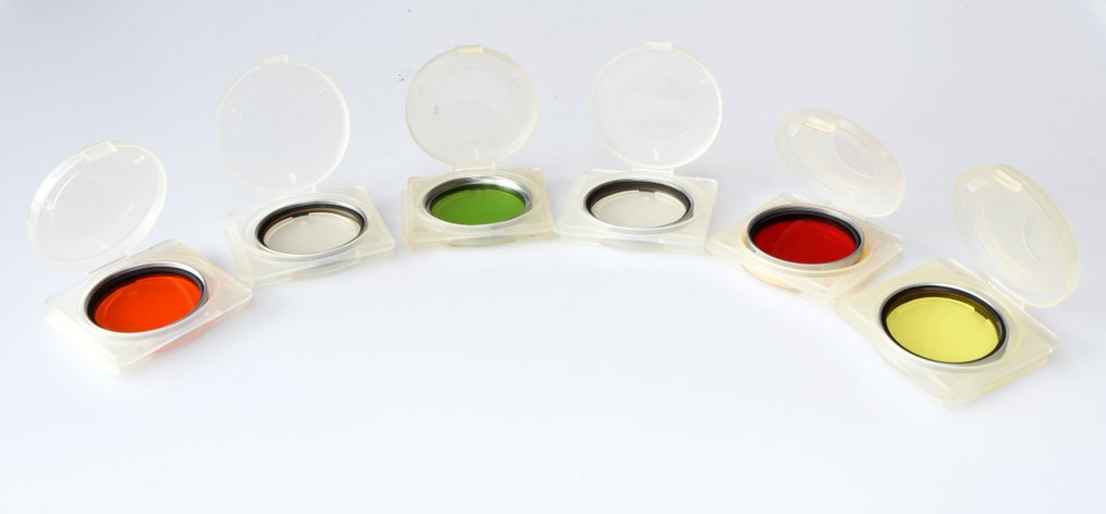 Leica Leica 6 x UV filters E39 (OR, R, 1, GGr, UvA** black lettering), UvA **red lettering*) Viewfinder camera #1.0