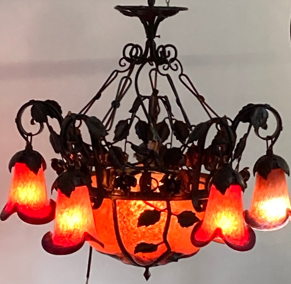 吊灯 - 玻璃, 铁 #1.0