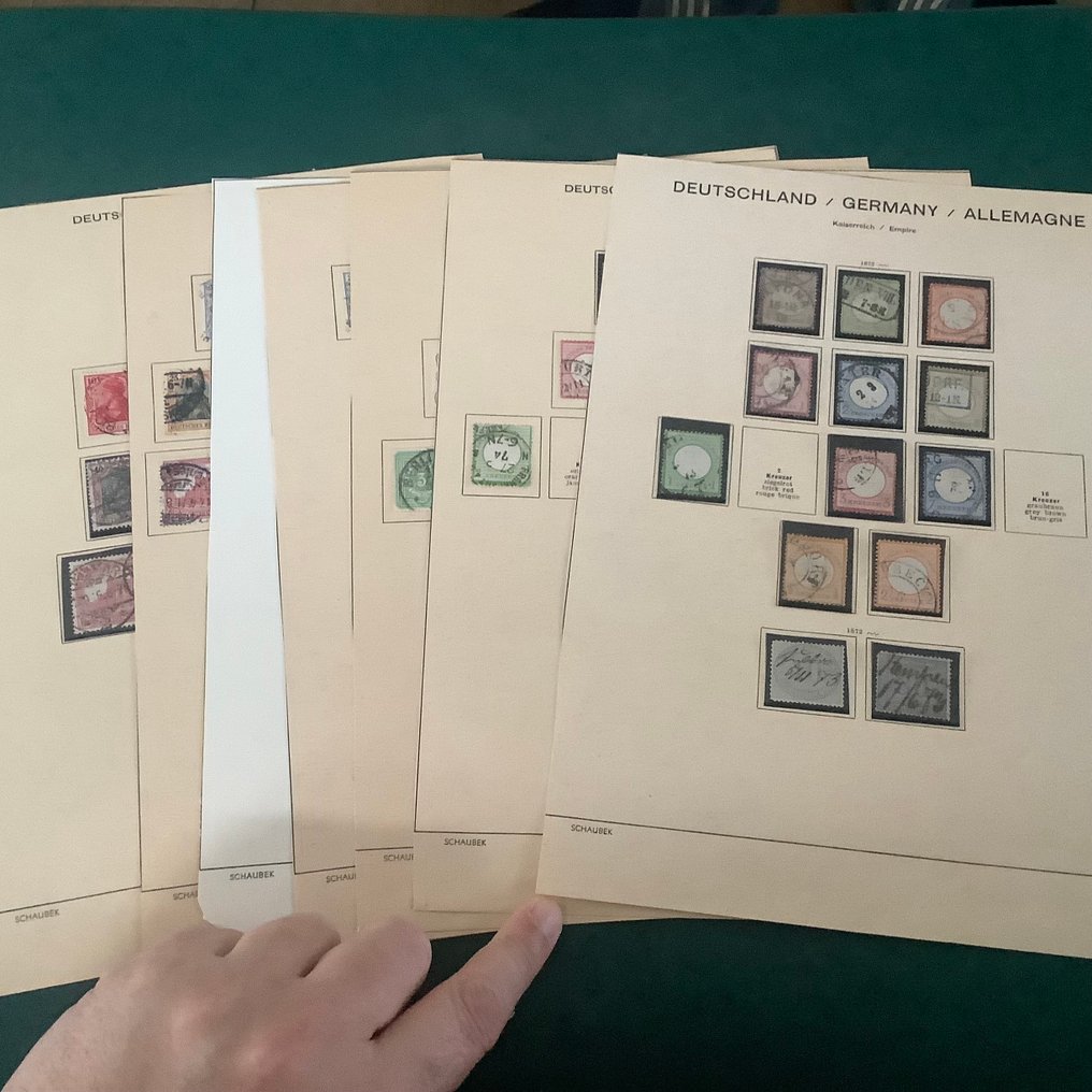 Impero tedesco 1872/1918 - Bellissima collezione di Reich su fogli di album con bei parti di Brutschields. - Michel 1/104 #1.0