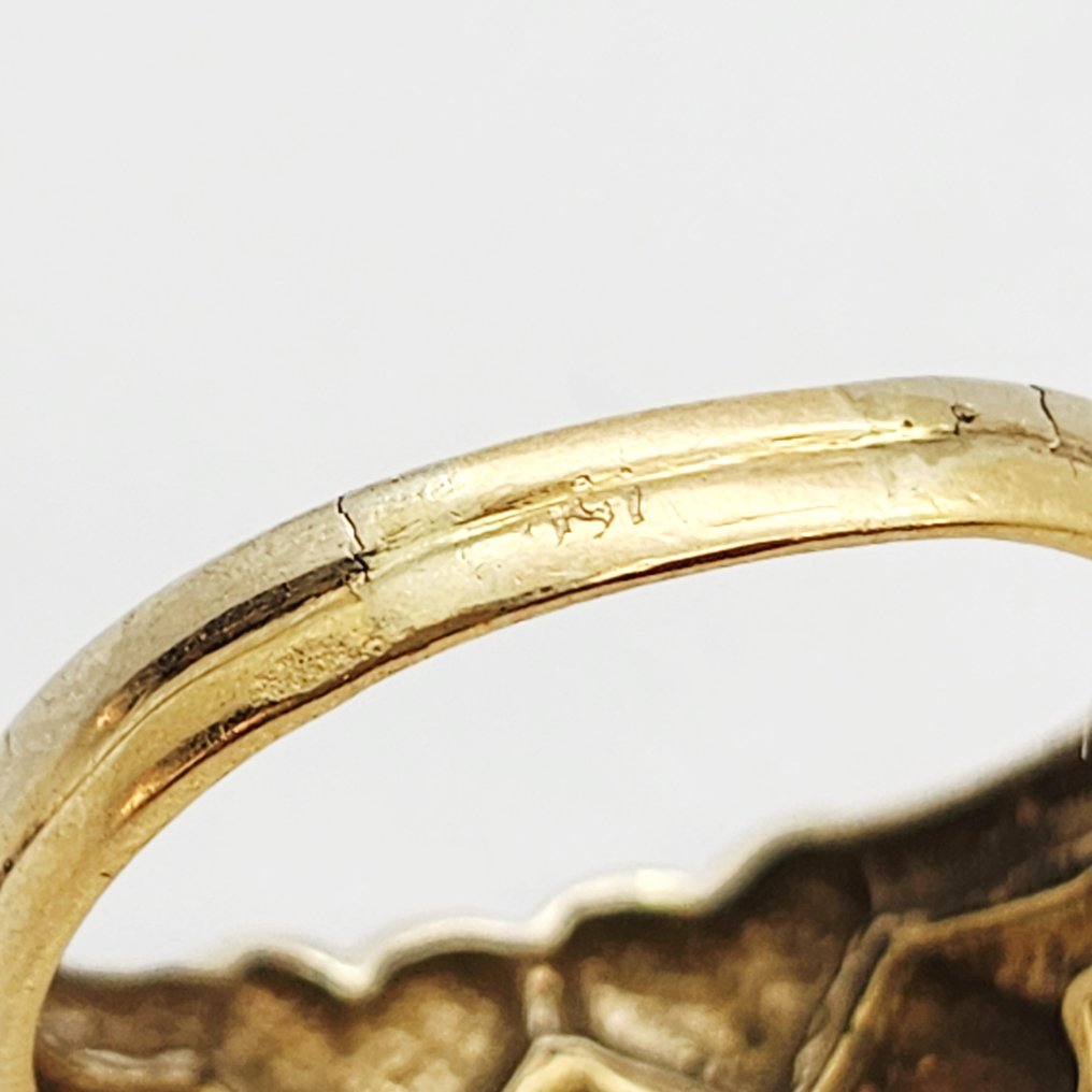 戒指 - 18K包金 黄金, 白金 #4.3