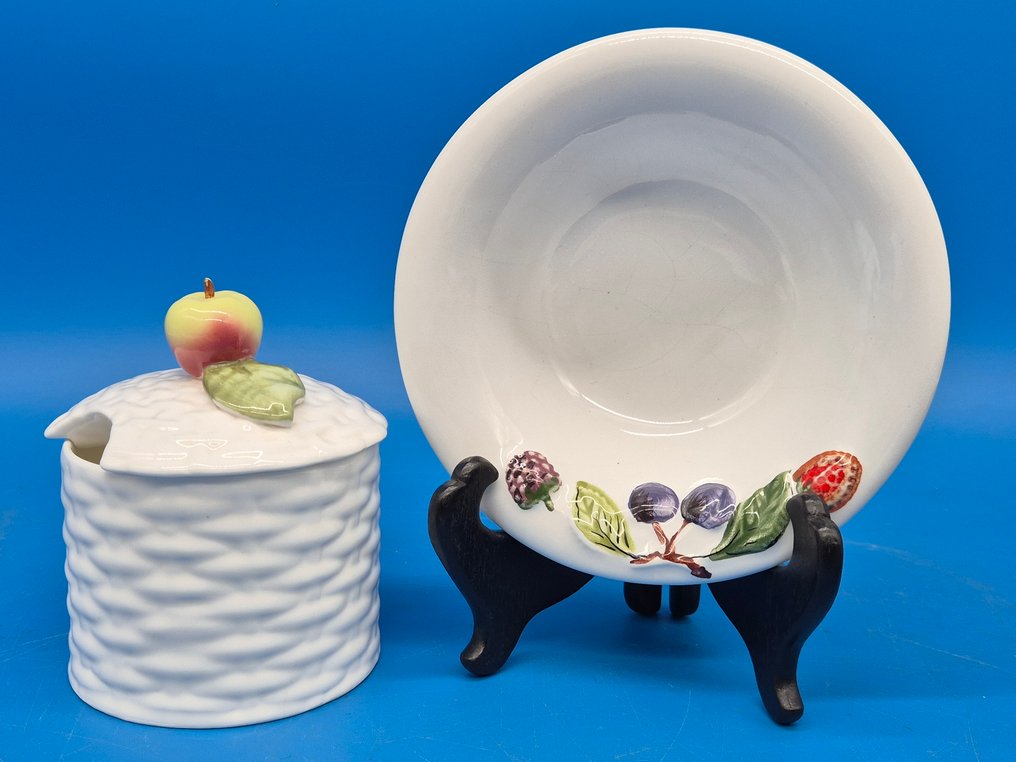 Ιπποσκευή - Σέργιο Καμπαγιόλο – Σετ πορσελάνης με διακόσμηση φρούτων, υπογεγραμμένο, Ιταλία - 1960-1970 #1.0