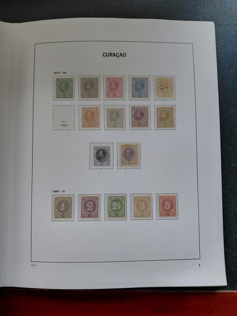 Netherlands Overseas 1873/1949 - Nearly complete collection in luxury Davo album. - Vrijwel complete Collectie Curacao/Ned. Antillen #1.0