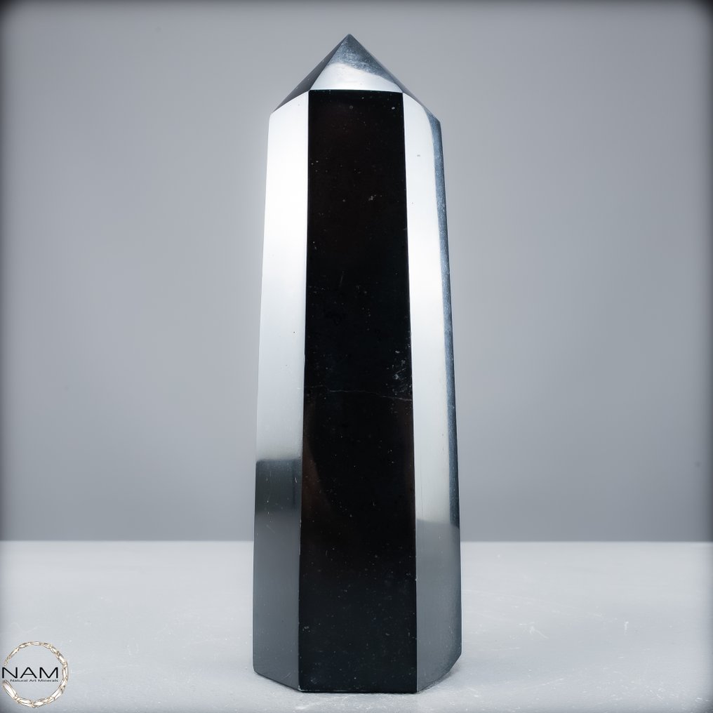 天然黑色碧玺 方尖碑- 979.16 g #1.0