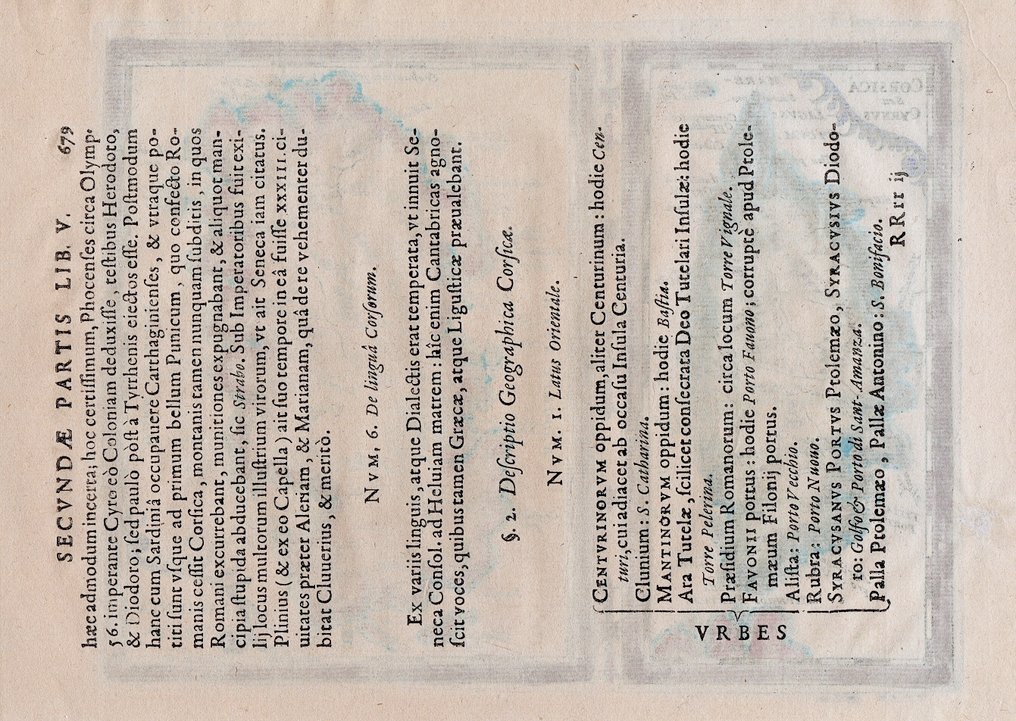 欧洲 - 科西嘉，撒丁岛; P. Briet - Corsica seu Cyrnus / Sardinia Vetus - 1649 #4.3