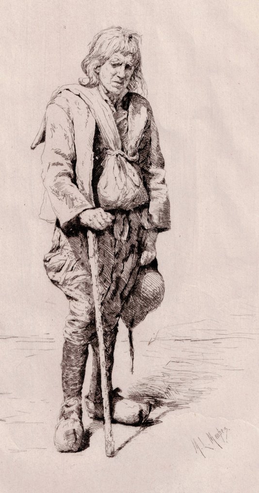 Mortimer Menpes (1855-1938) - A Breton Beggar - 1883 #4.3