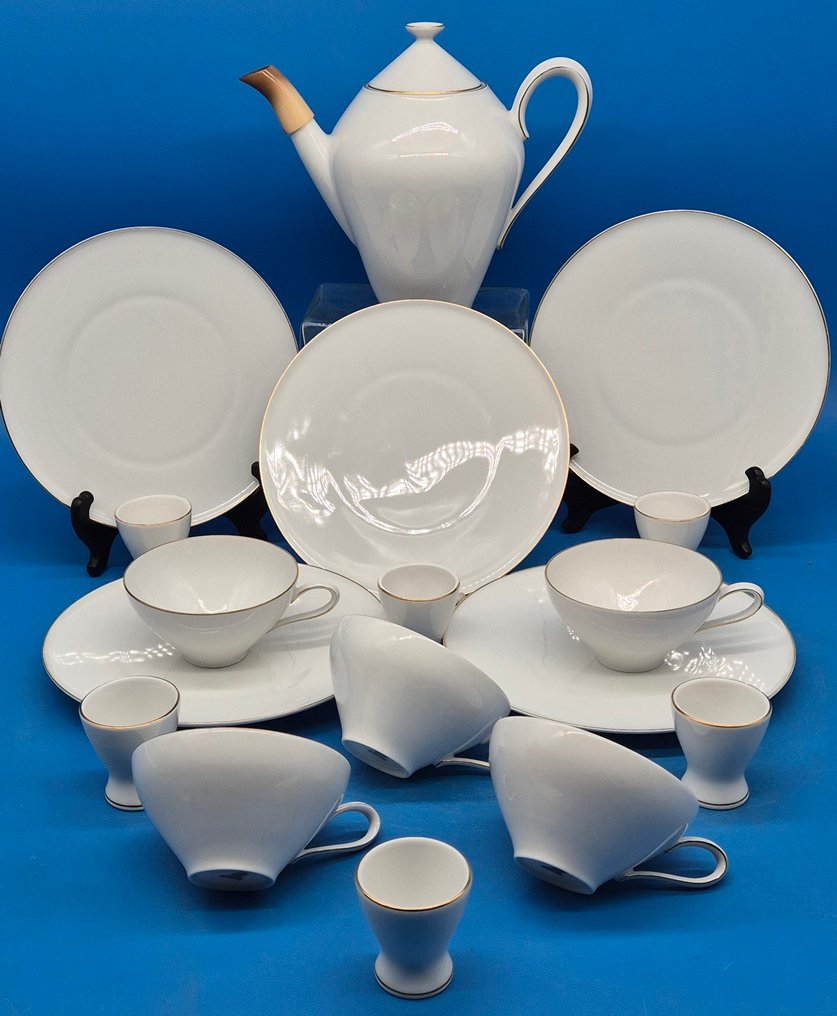 Heinrich & Co. Selb Bavaria – Kaffeeservice mit Goldrand – Porzellan, 20. Jahrhundert - Set de cafea - Porțelan #1.0