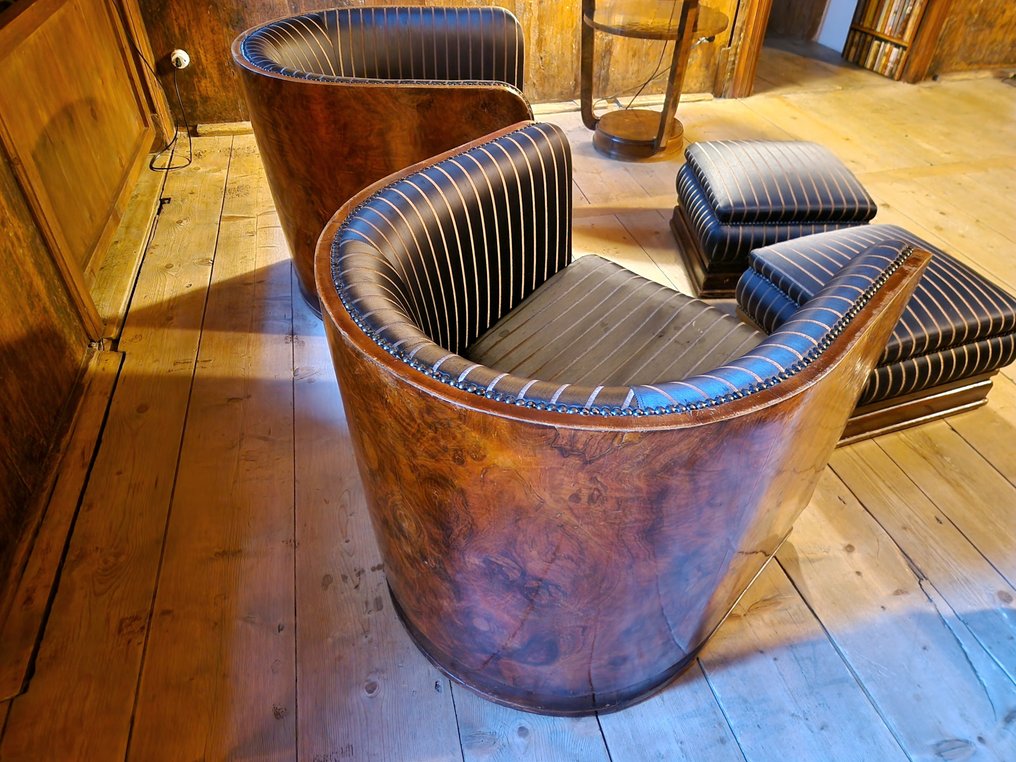 Sofa (5) - Burrwood - Originalt Art Déco stuesett. #4.3