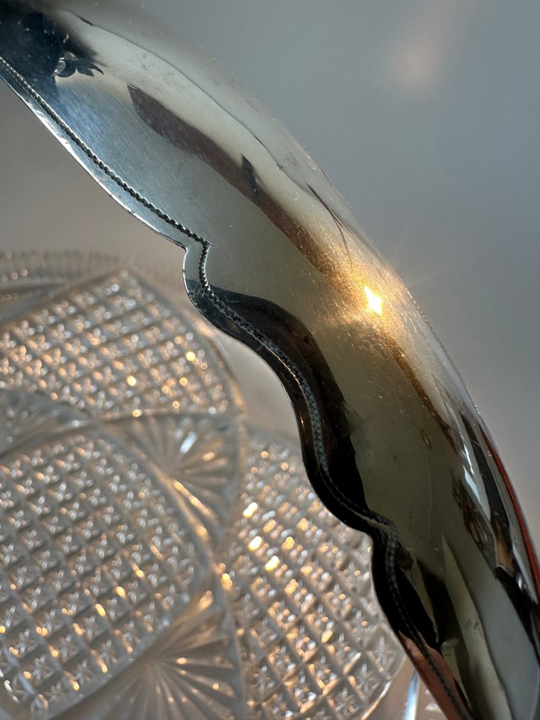 Piatto da portata - Argento 835, vetro cristallo - Grande formato, del 1861. #4.3