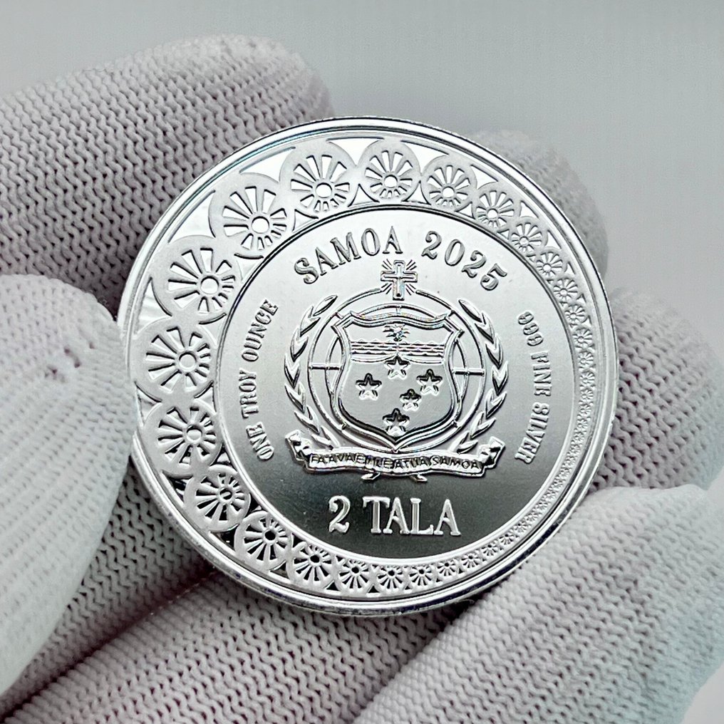 Samoa. 2 Tala 2025  – Mermaid & Pearl – 1 oz Silver Coin – .999 Fine Silver – BU  (Zonder minimumprijs) #2.1