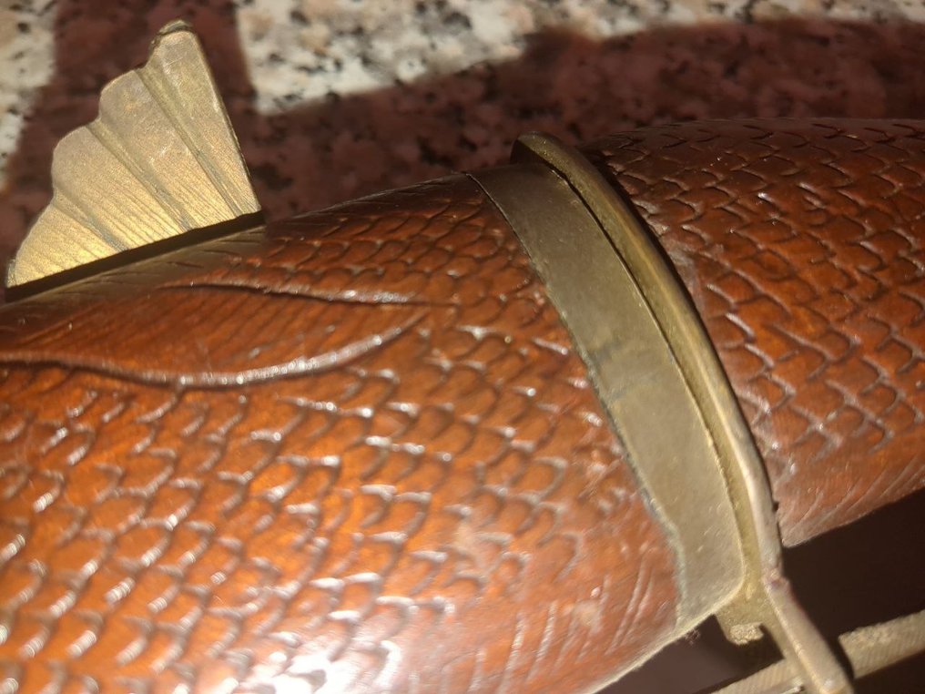 设置切肉工具：切肉刀和大叉子（meat carving） - 木, 黄铜, 钢 - 印度 - 未知的朝代名称 #4.3