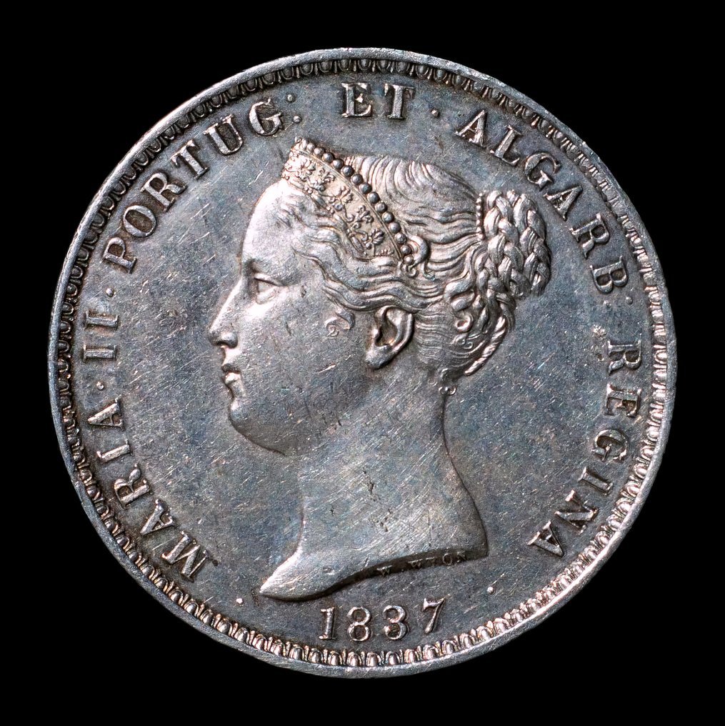 葡萄牙. D. Maria II (1834-1853). 1000 Reis 1837 - Escassa #1.0