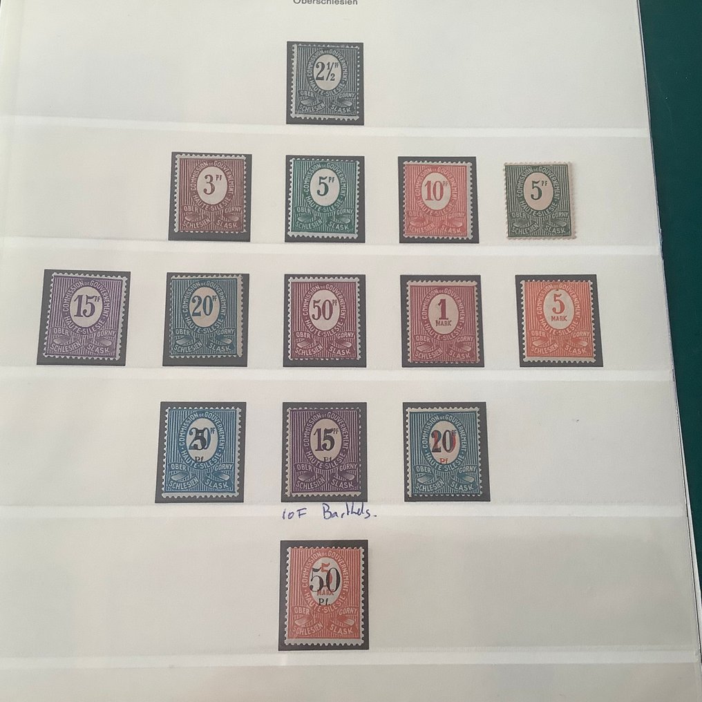 Γερμανική Αυτοκρατορία 1920 - Oberschlesien: όμορφη συλλογή σε φύλλα άλμπουμ. - Michel #2.1