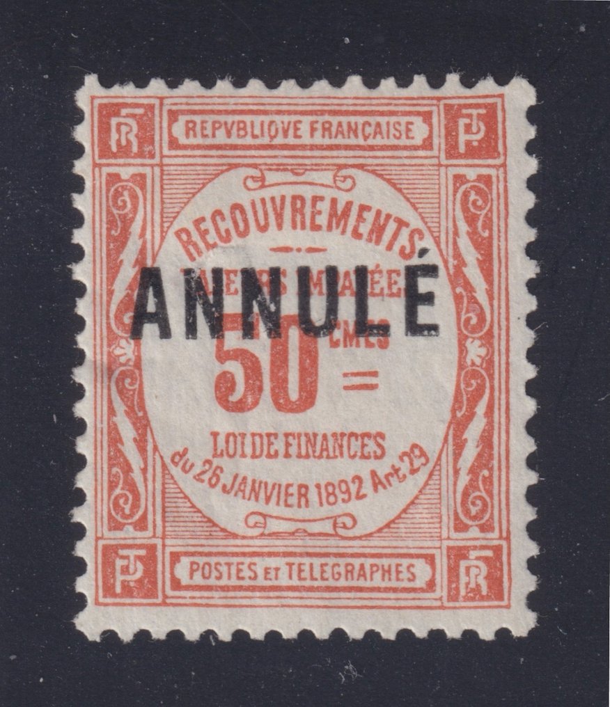 Γαλλία 1923 - Μάθημα διδασκαλίας, Τέλη Νο 47-Ci 1, «ΑΝΑΚΛΗΡΩΝΕΤΑΙ», Νέο*, υπογεγραμμένο Calves, Πολύ όμορφο. - Yvert #1.0