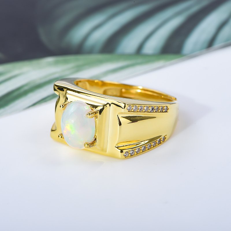 Nincs minimálár - Gyűrű Ezüst - 1.60ct. tw. Opál #4.3