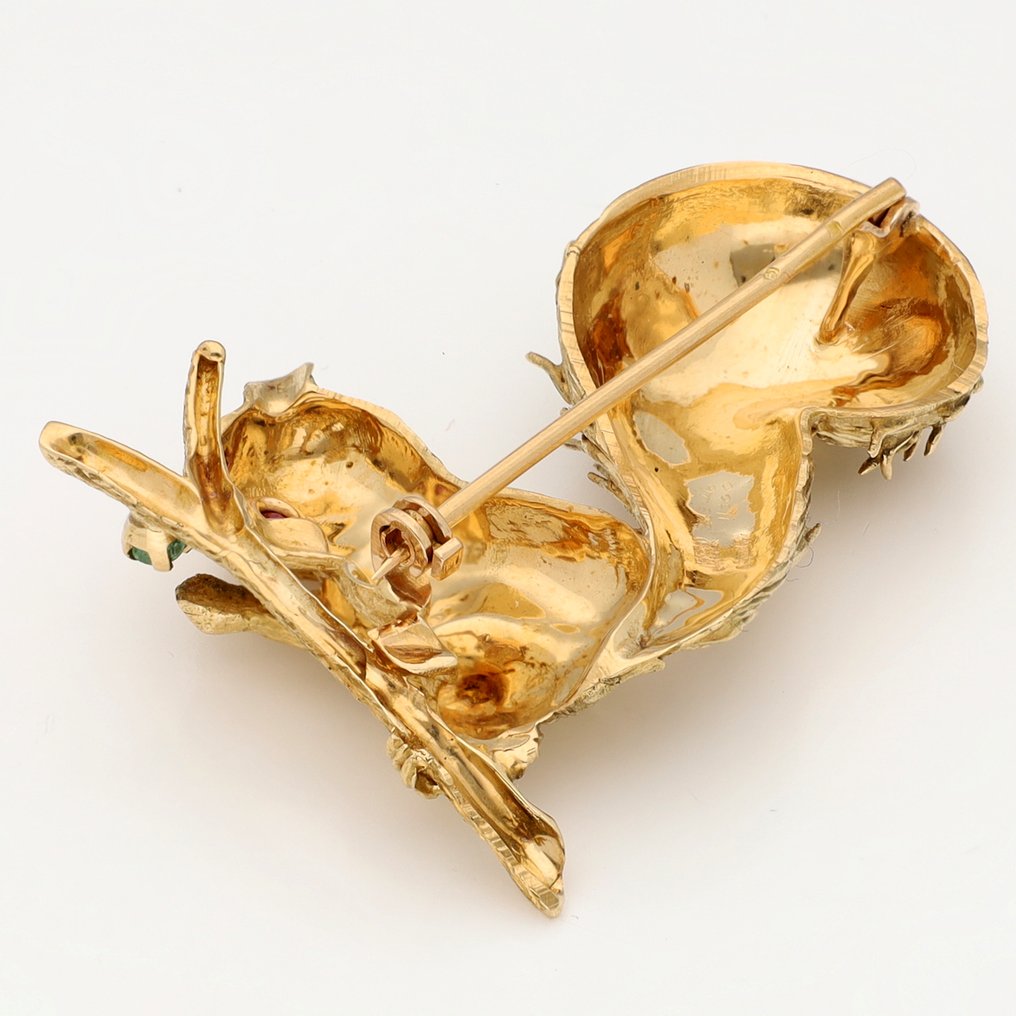 胸针 - 14K包金 黄金 - Robijn & Smaragd #4.3