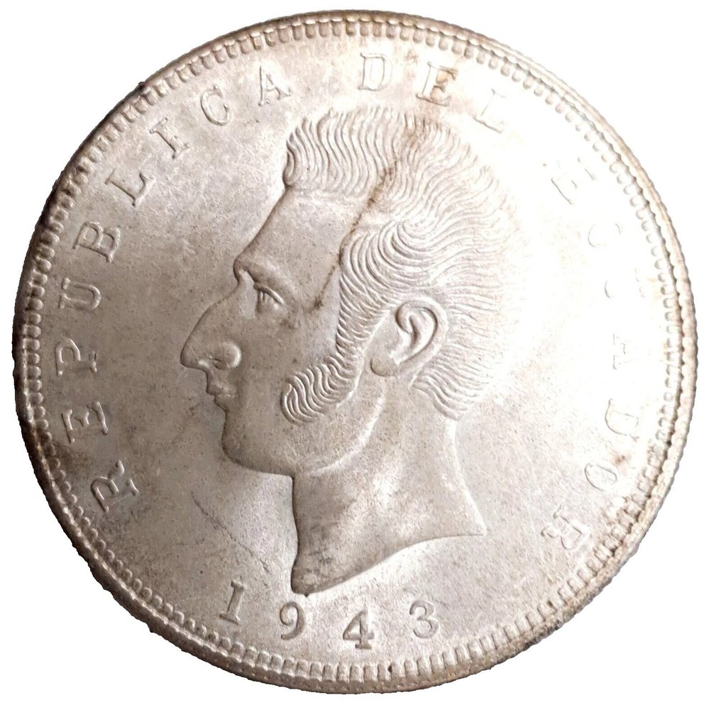 Ecuador. 5 sucre. 1943. Mo  (Ohne mindestpreis) #3.2