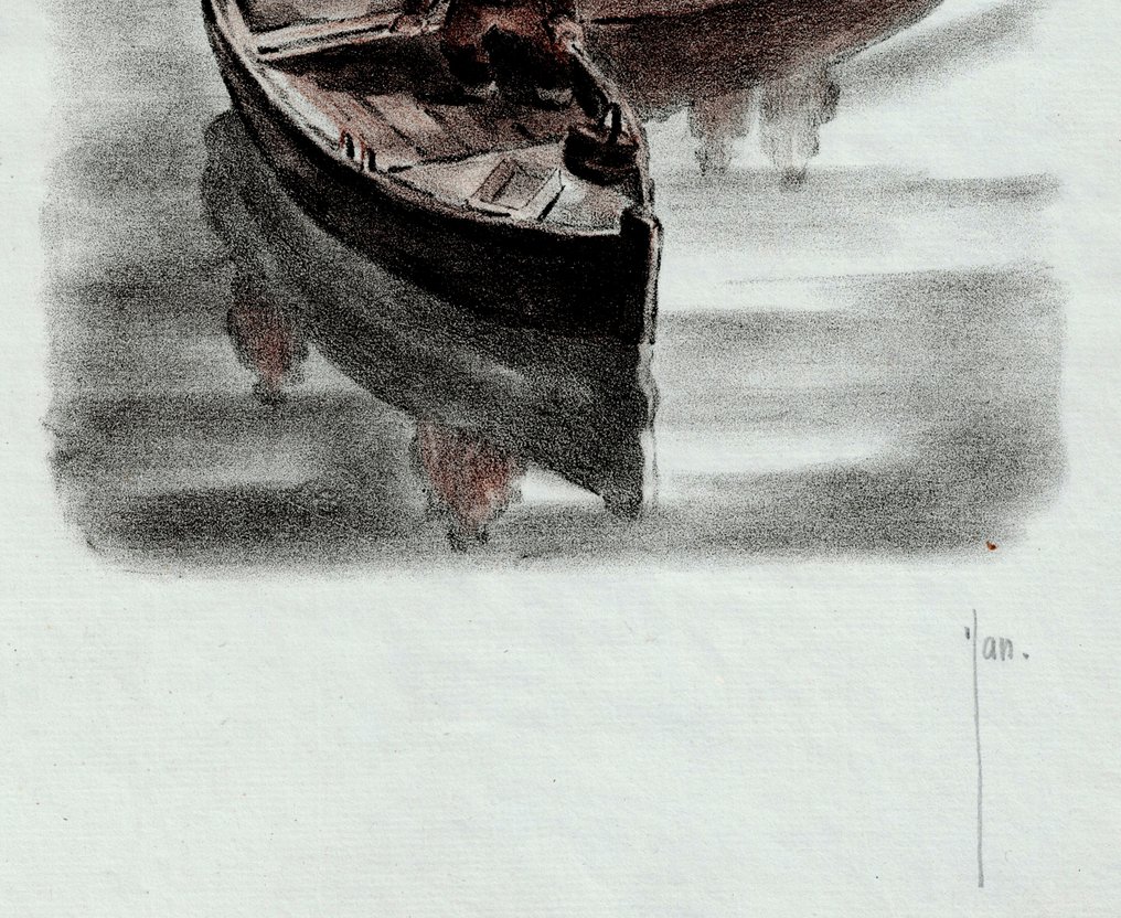 Robert Yan (1901-1994) - Fishermen in their boats #3.2