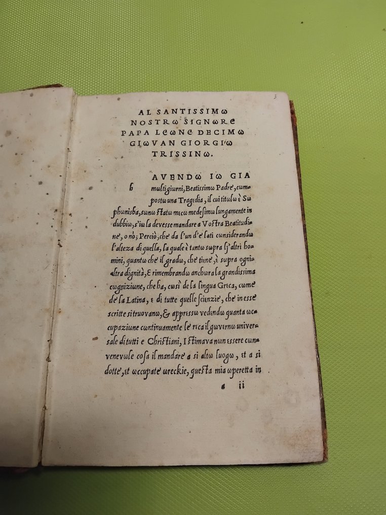 Giovan Giorgio Trissino - Sophonisba + Rime - 1529 #1.0