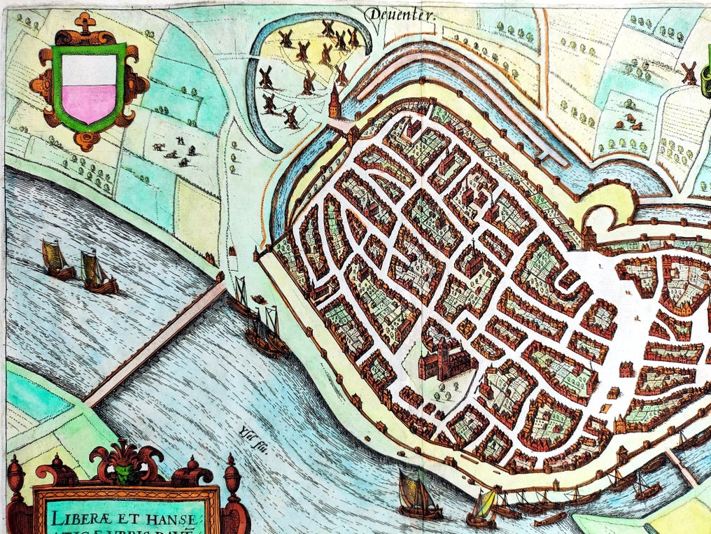 荷蘭 - Deventer市,Overijseel,荷兰,欧洲; Lodovico Guicciardini - Davetriesis (Deventer) - 1581-1600 #4.3