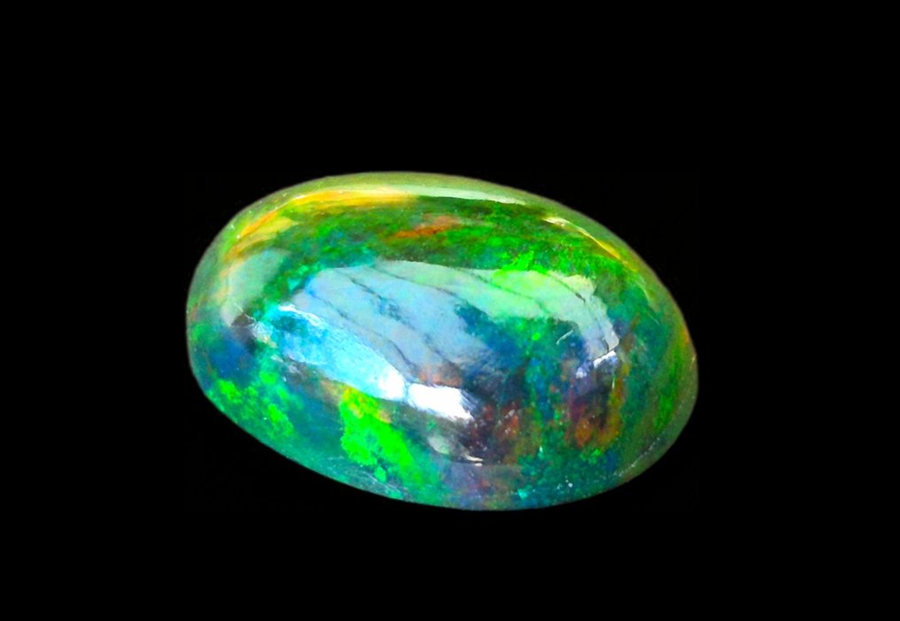 一颗一流的 AAA+++ 欧泊蛋面，重2.65克拉 磨光 - 高度: 12 mm - 闊度: 8 mm- 0.53 g - (1) #1.0