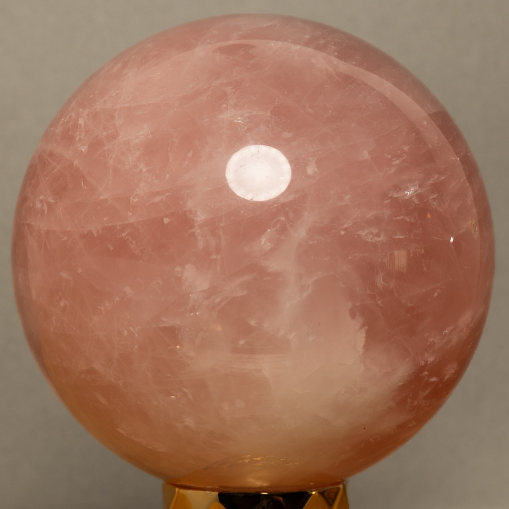 Rose quartz Fine polished Quality Rosekwarts Sphere - Height: 10.47 cm - Width: 10.47 cm- 1560 g #2.1