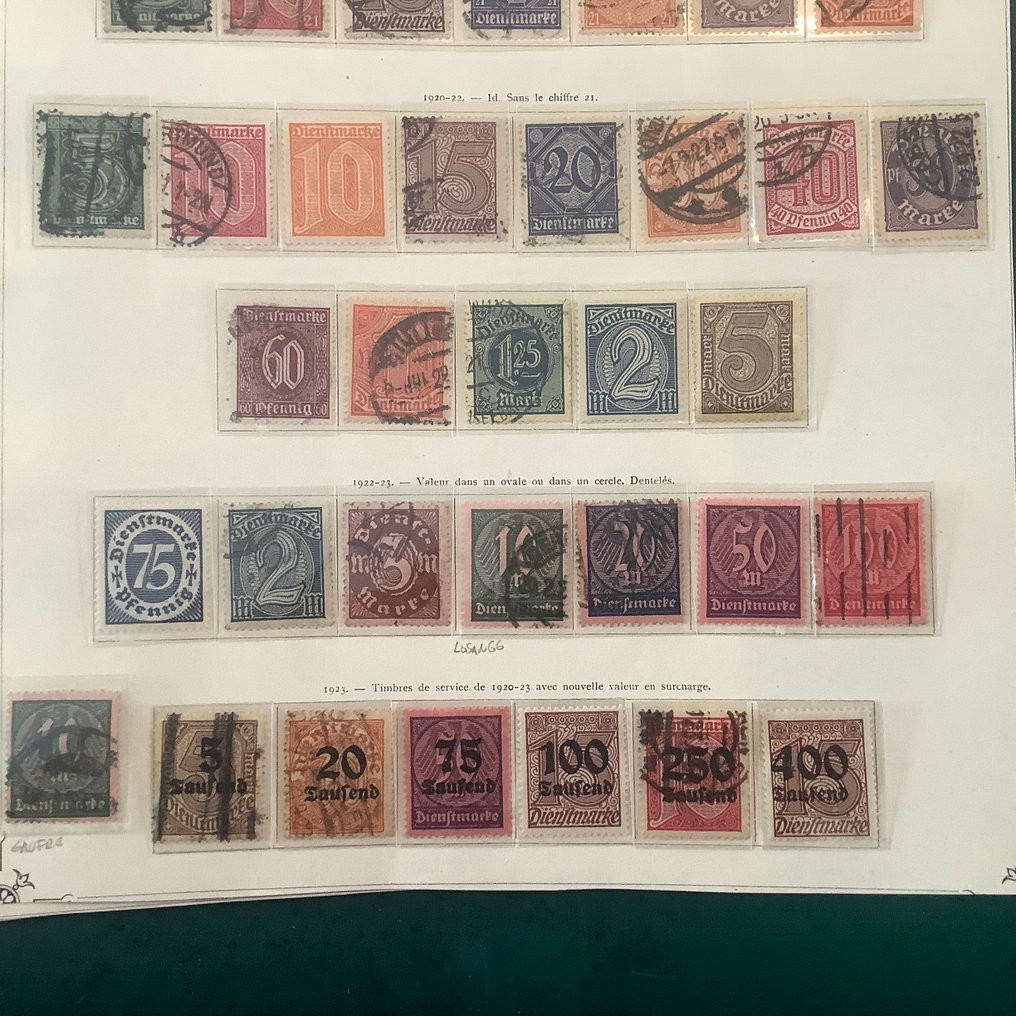 德意志帝國 1903/1942 - 相册页面上的附加栏目集合，涉及服务、电报和战地邮政。 - Michel #2.1