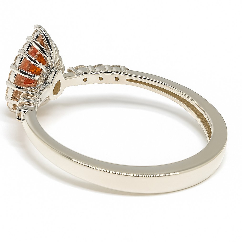 Sem preço de reserva - Anel Prata - 1.01ct. tw. Safira - Diamante #4.3