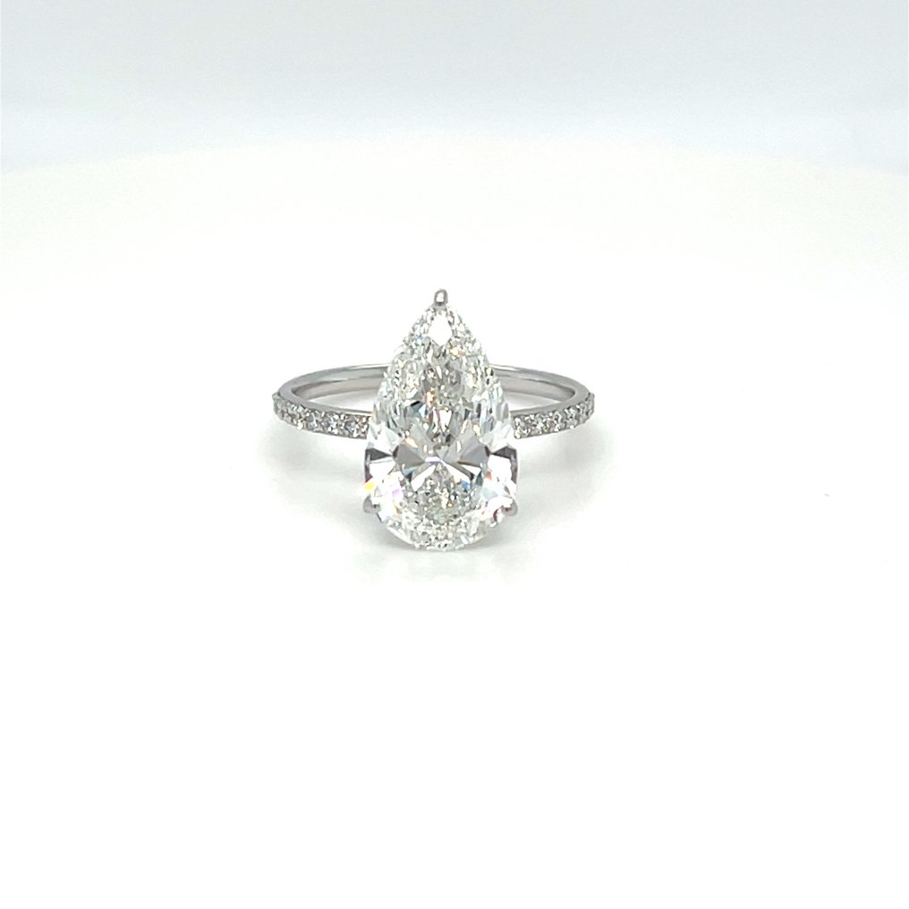 χωρίς τιμή ασφαλείας - Δαχτυλίδι - 14 καράτια Λευκός χρυσός -  4.25ct. tw. Διαμάντι (Εργαστηριακής καλλιέργειας) - Διαμάντι #1.0