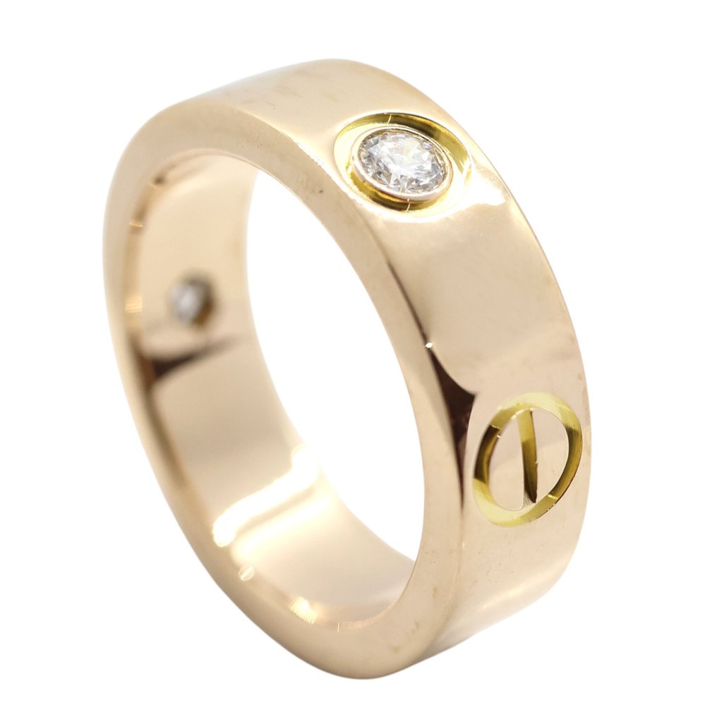 Cartier - Δαχτυλίδι - Love - 18 καράτια Ροζ χρυσό - 3 Διαμάντια #2.1