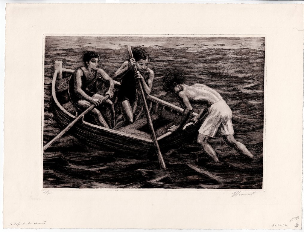 Raphaël Drouart (1884 - 1972) - le Départ de Canot - 1925/1930 #2.1