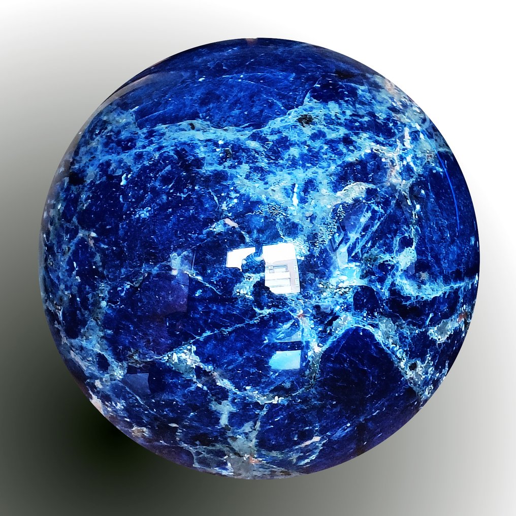 Esfera lucidata de Sodalita - Altezza: 112 mm - Larghezza: 112 mm- 1690 g #1.0