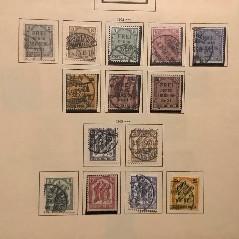 Γερμανική Αυτοκρατορία 1903/1942 - Ολοκληρωμένη συλλογή υπηρεσιών σε σελίδες άλμπουμ. - Michel 1/177 #1.0