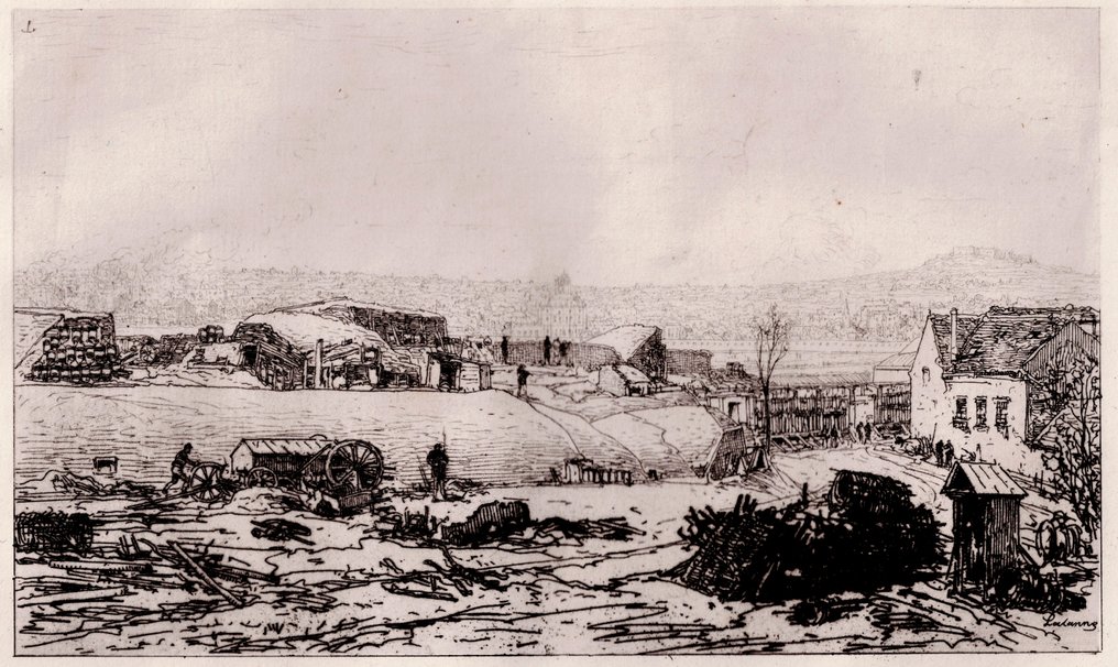 Maxime Lalanne (1827-1886) - Bastion 66 before Paris - Franco-Prussian war - #1.0