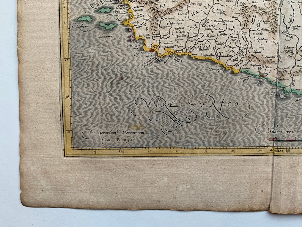 Italy - Sicily; G. Mercator - Siciliae Regnum - 1621-1650 #3.2