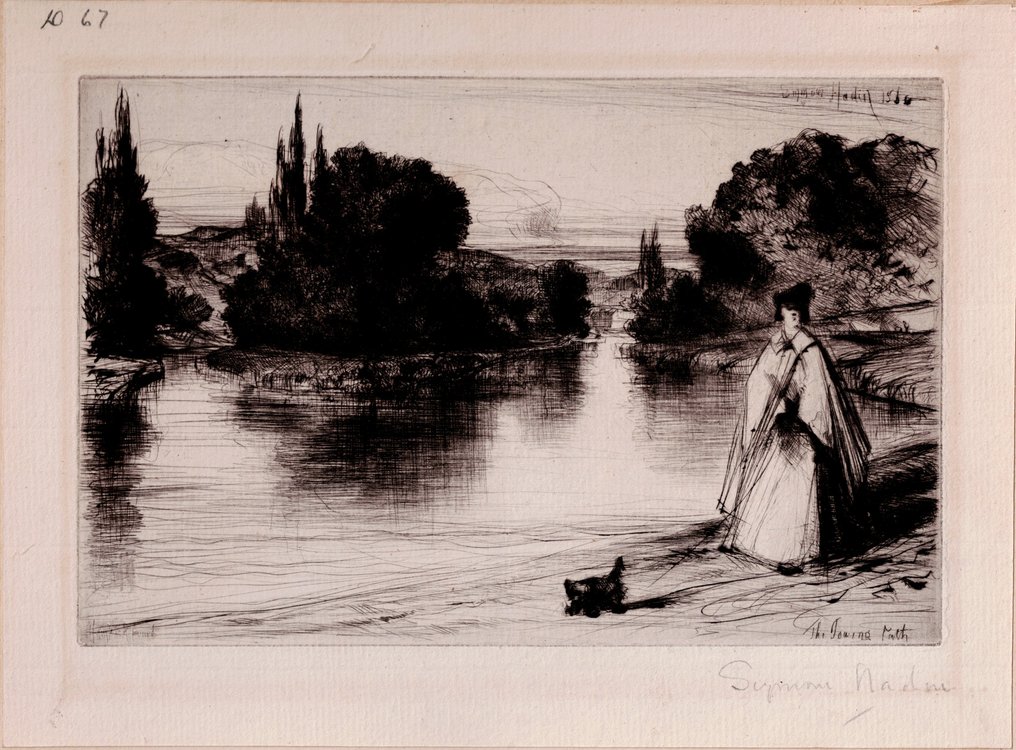 Francis Seymour Haden (1818-1910) - The Towing Path - Handsigned -  1864  #2.1