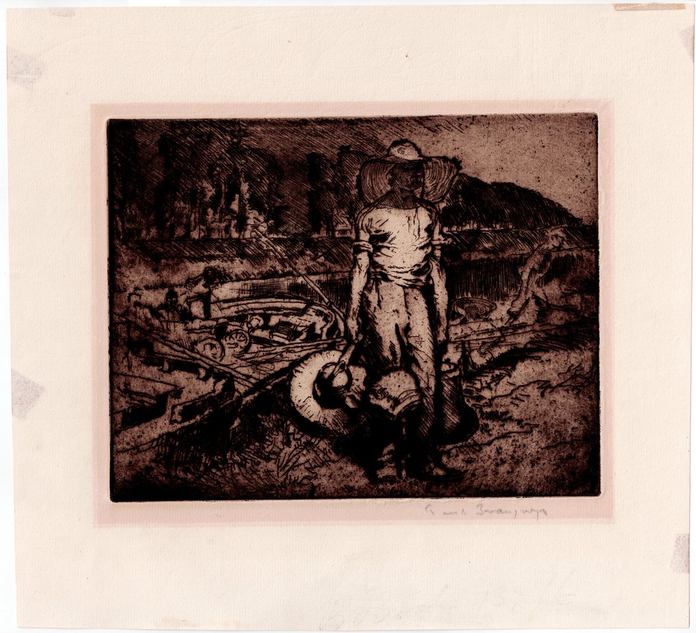 Sir Frank Brangwyn (1867-1956) - The Water Carrier - Furnes- 1908 #3.2